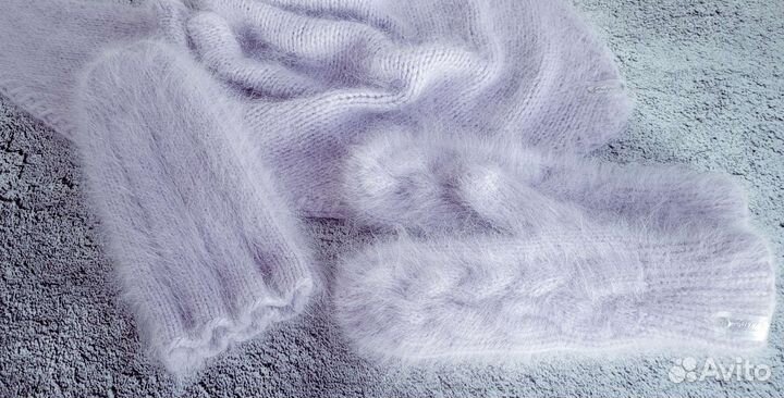 Шапка варежки косынка