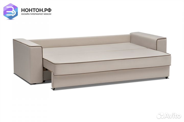 Диван еврокнижка Берген 3-х местный бежевый