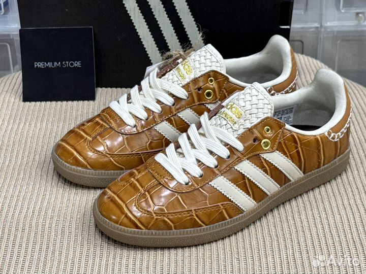 Кеды Adidas Samba Wales Bonner Croco Brown