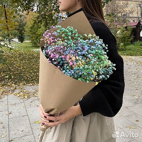 Букет радужная гипсофила