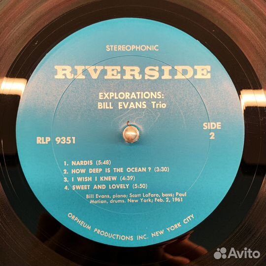 Bill Evans - Explorations (US Riverside 1966) EX+