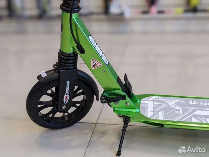 Самокат Urban Scooter с дисковым тормозом, зеленый