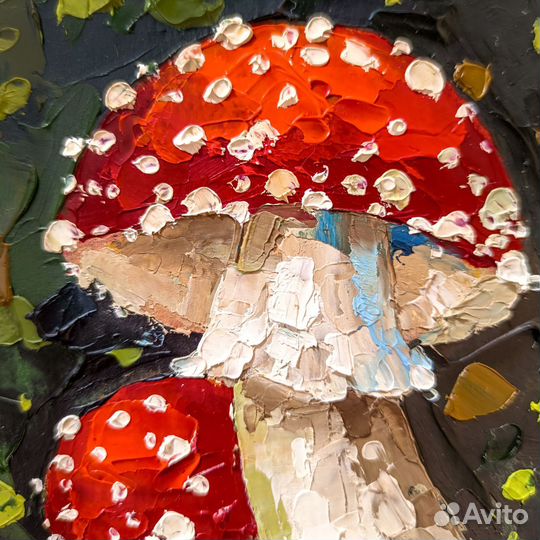 Картина с мухоморами картина маслом