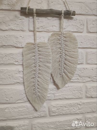 Макраме перья
