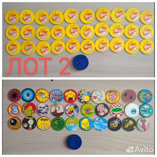 Фишки поштучно из 90-х Caps, Аладдин, переливашки