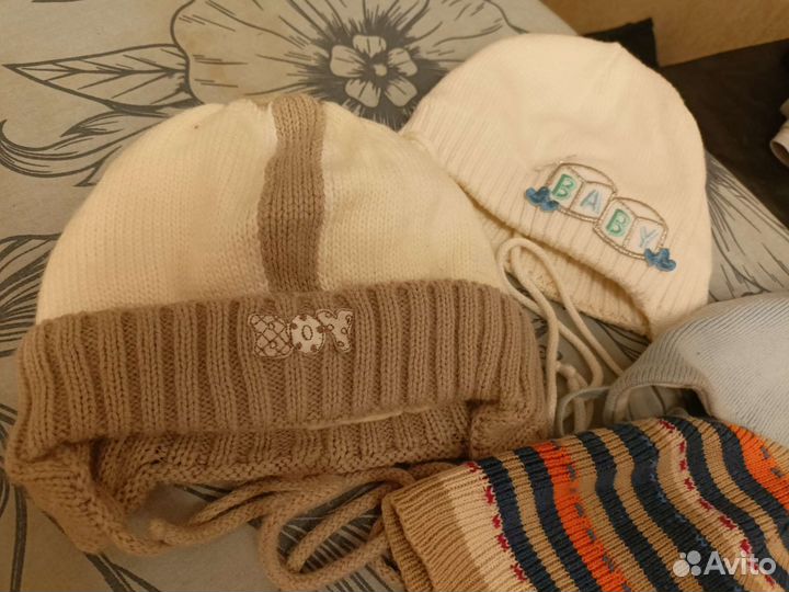 Шапочки от рождения до года, 6 шт