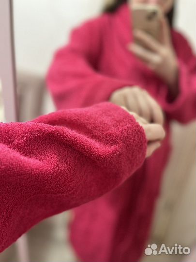 Халат махровый, женский банный халат