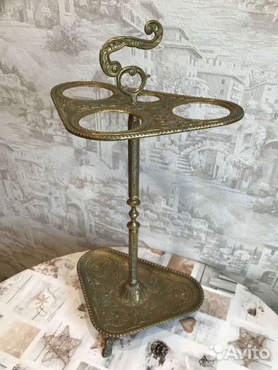 Старинная бронзовая зонтница из Франции