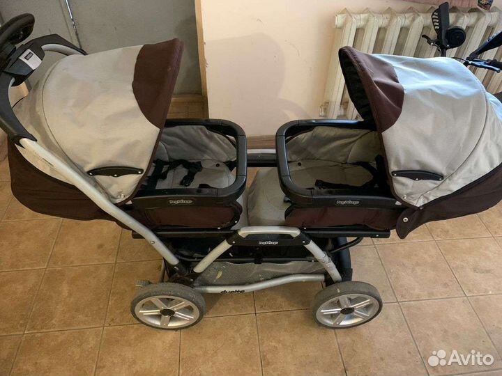 Коляска для двойни peg perego