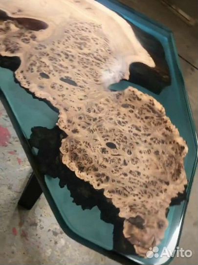 Компьютерный стол Стол река С эпоксидной смолой