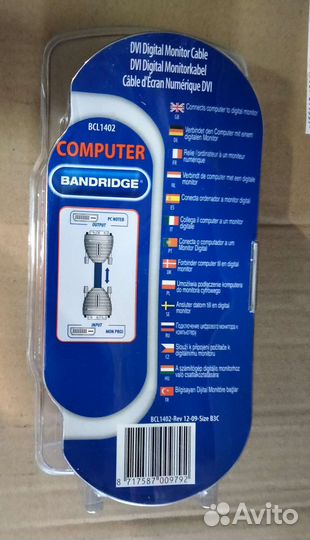 Кабель dvi-d на dvi-d 2 m bandridge bcl1402