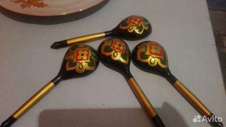 Деревянные ложки хохлома СССР