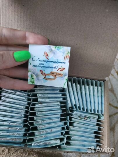 Подарок от молодожён. Шоколадные бонбоньерки