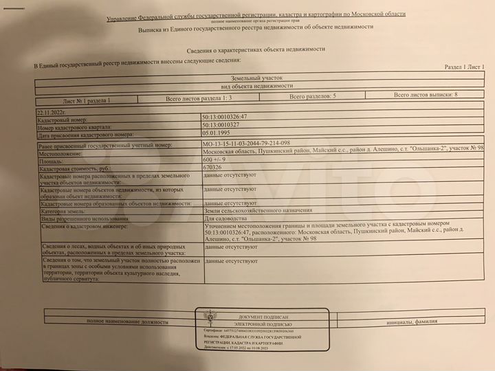 Участок 6 сот. (СНТ, ДНП)
