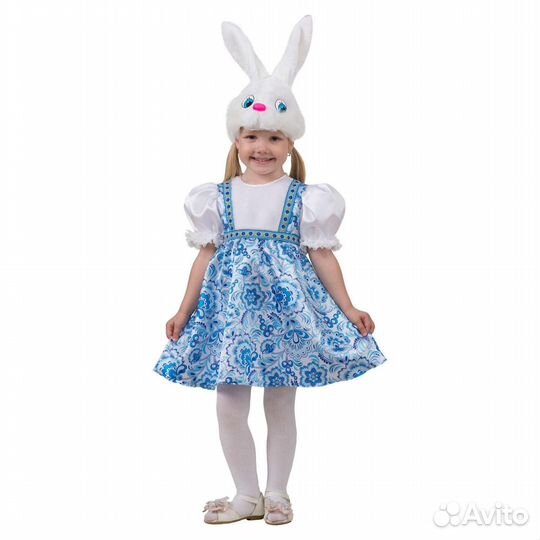 Карнавальный костюм «Зайка (Гжель)». Размер 116