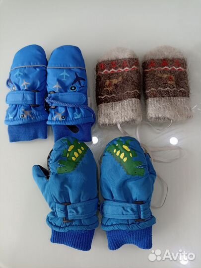 Варежки краги рукавицы детские зимние Б/У