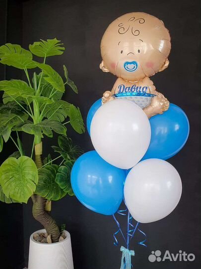 Воздушный шары на выписку мальчику