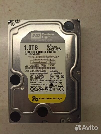 Жесткий диск Western Digital RE4 WD1003fbyx 1Tb