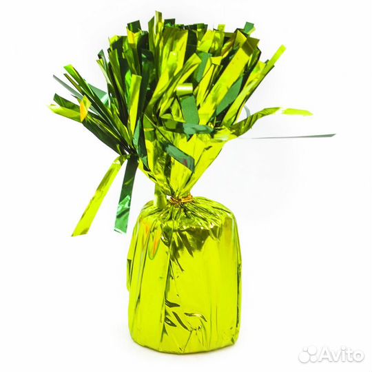 Грузик д/шара Конус лайм металлик 140гр