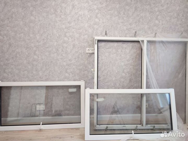 Окно двустворчатое антрацит