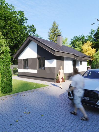 Коттедж 75 м² на участке 8 сот.