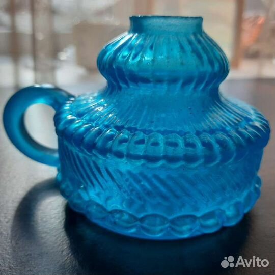 Купоросное старинное стекло. Керосиновая лампа