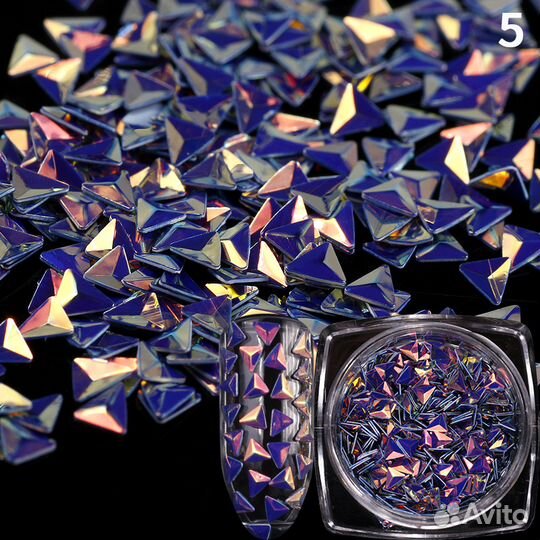 Продаю голографические треугольники для ногтей