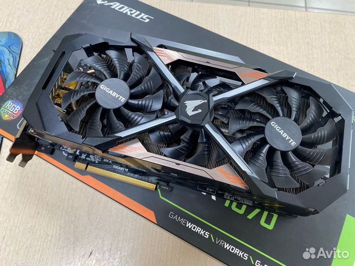 Видеокарта Gigabyte GeForce GTX 1070 aorus 8Gb
