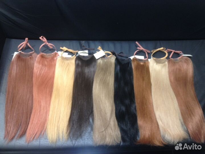 Накладной натуральный хвост на ленте