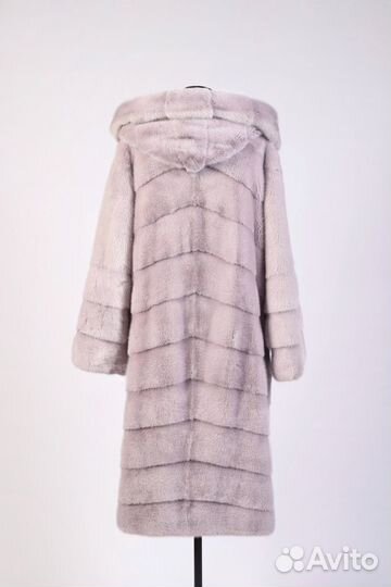 Шуба норковая с капюшоном