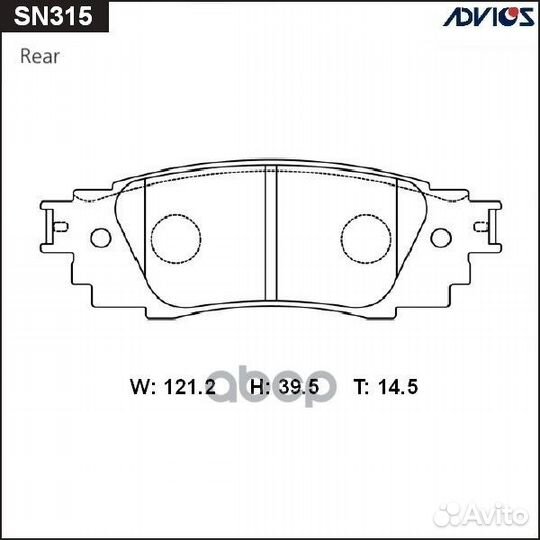 Дисковые тормозные колодки advics SN315 advics