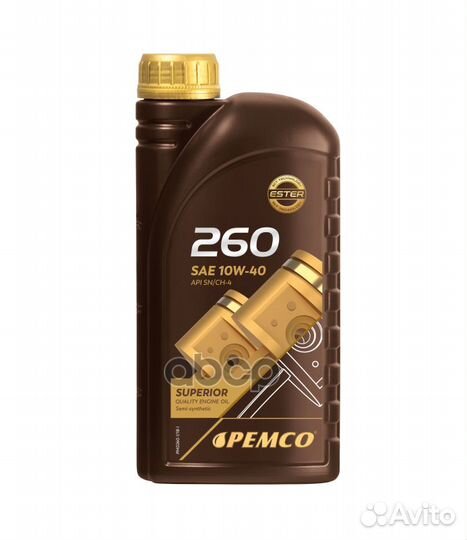 10W-40 SN/CH-4, A3/B4 1л (полусинт. мотор. масло)