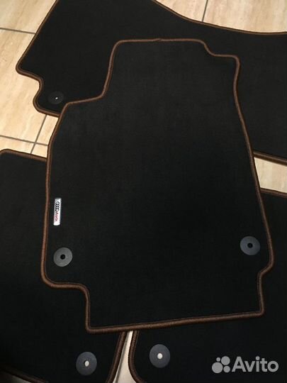 Автоковрики Премиум Audi A6 C7 Велюровые серые