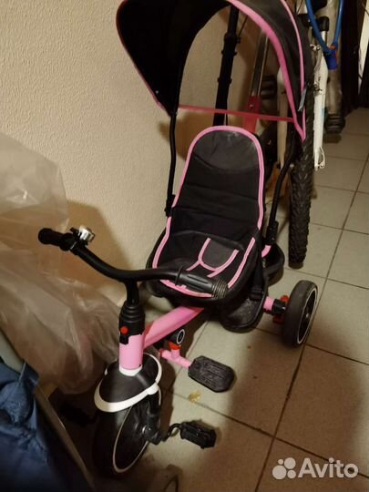 Велосипед коляска с ручкой