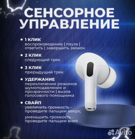 Беспроводные наушники Airpods Pro 2 ANC (Airoha)
