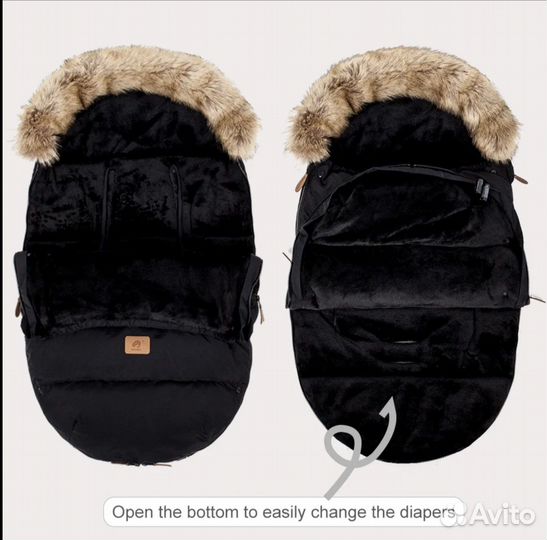 Конверт зимний в коляску или санки