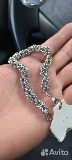 Серебряный браслет из нержавеющей стали