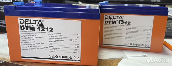Аккумулятор delta dtm 1212