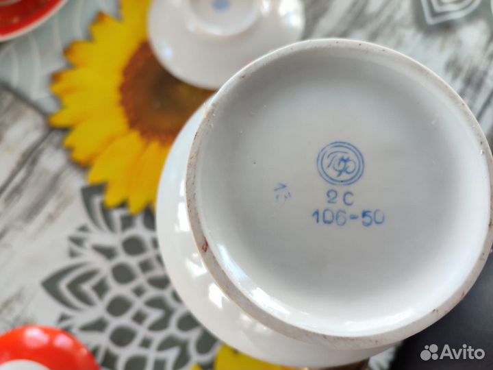 Фарфоровый чайно-кофей сервиз СССР