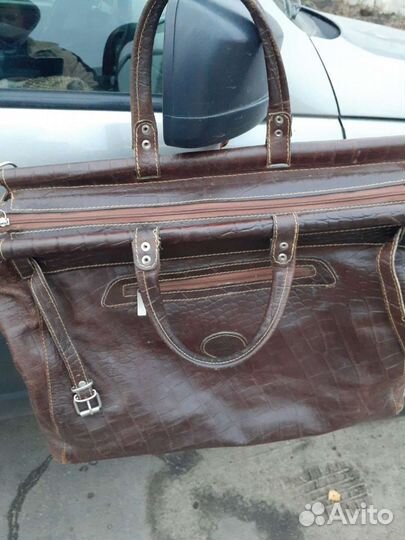 Саквояж кожанный винтажный