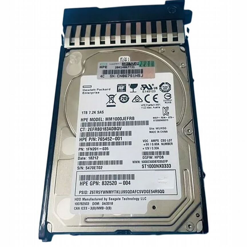 [J9F50A] Жесткий Диск Hp Msa 787652-001 1tb J9f50a