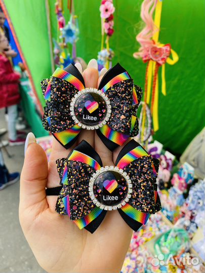 Резинки бантики для волос likee tik tok