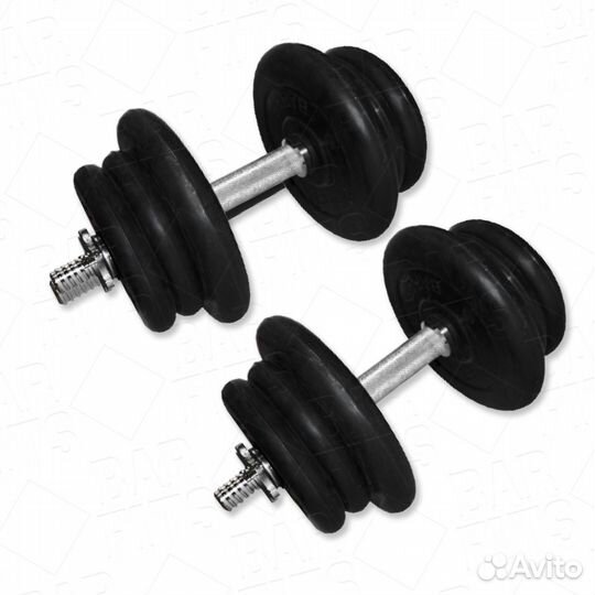 Гантели разборные MB Barbell MB-FdbM-At4 21.5кг 2