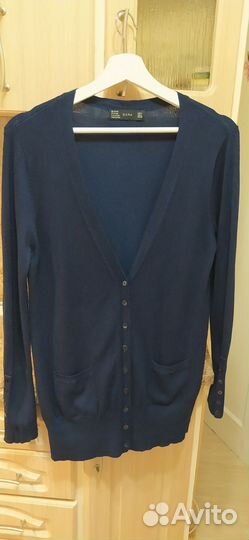 Женский синий кардиган Zara, р.48-50