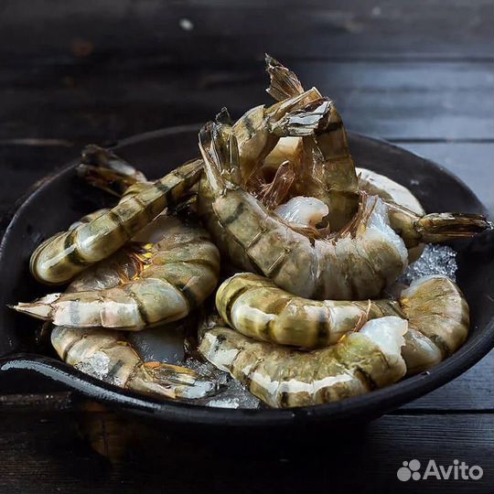 Тигровые креветки без головы