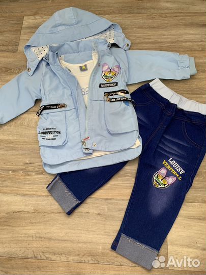 Ветровка костюм тройка новый 86р