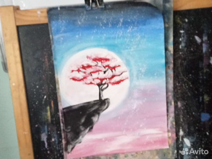 Картина гуашьюна бумаге размер 30на40