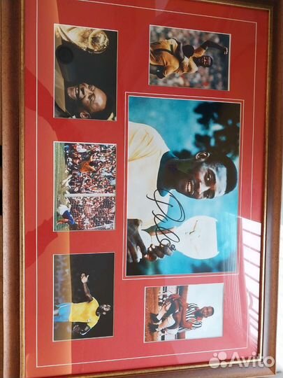 Фото с автографом Пеле