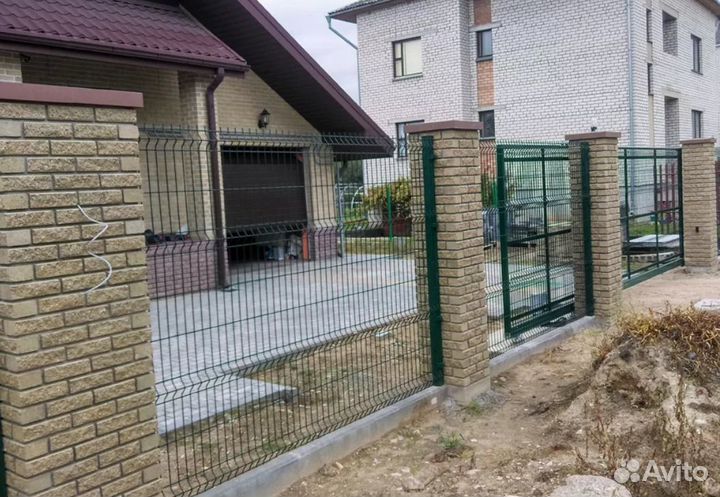 Забор металлический,ворота качественно