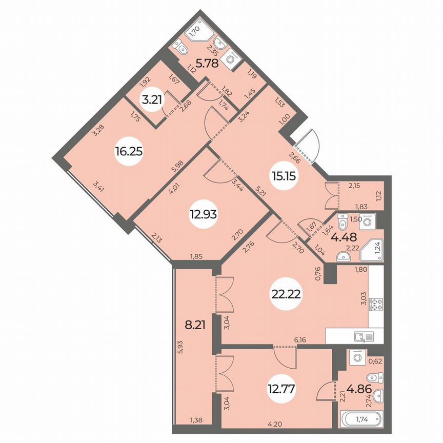 3-к. квартира, 101 м², 4/24 эт.